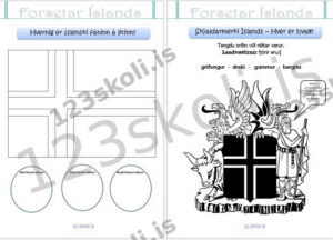 Forskoðunarmynd fyrir Íslenski fáninn og skjaldarmerkið