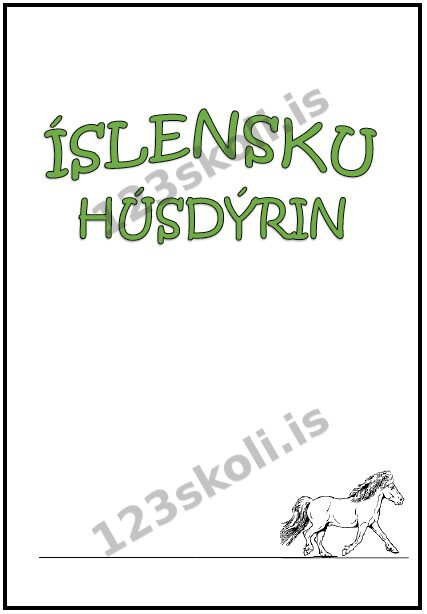 Forskoðunarmynd fyrir Íslensku húsdýrin – verkefnabók
