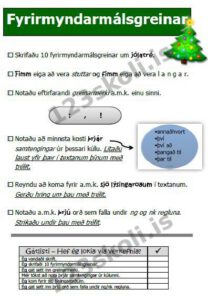 Forskoðunarmynd fyrir Jólalegar fyrirmyndarmálsgreinar