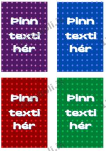 Forskoðunarmynd fyrir Kassamerkingar – Doppur  –  ÞInn texti