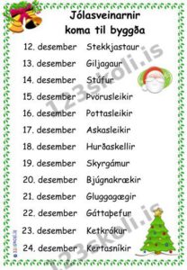 Forskoðunarmynd fyrir Koma jólasveinanna