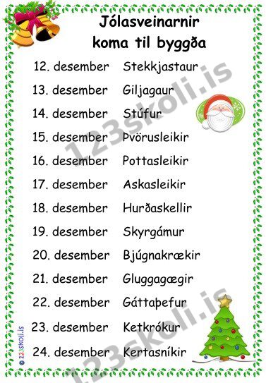 Forskoðunarmynd fyrir Koma jólasveinanna