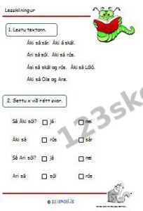 Forskoðunarmynd fyrir Lesskilningur með Ommabókum