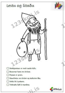 Forskoðunarmynd fyrir Lestu og litaðu –  Jólasveinar