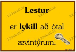 Forskoðunarmynd fyrir Lestur er lykill að ótal ævintýrum.