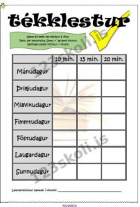 Forskoðunarmynd fyrir Lestur – hvatakerfi fyrir byrjendur