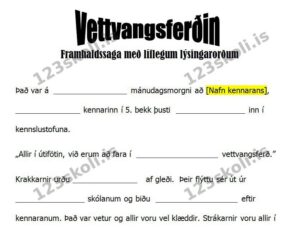 Forskoðunarmynd fyrir Lífleg lýsingarorðasaga fyrir 5. bekk