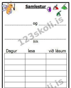 Forskoðunarmynd fyrir Límmiðalestur