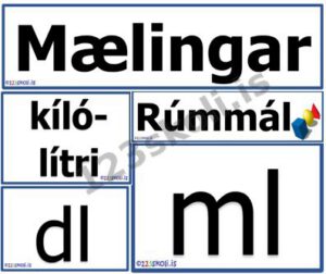Forskoðunarmynd fyrir Mælieiningar – Rúmmál