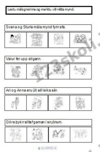 Forskoðunarmynd fyrir Málsgrein við mynd  – KRAKKAR 1