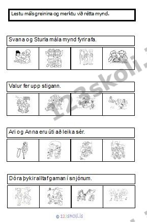 Forskoðunarmynd fyrir Málsgrein við mynd  – KRAKKAR 1