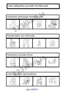 Forskoðunarmynd fyrir Málsgreinar við mynd – HUNDAR