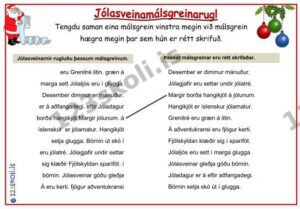 Forskoðunarmynd fyrir Málsgreinarugl jólasveinanna