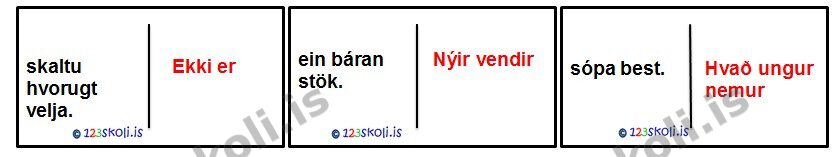 Forskoðunarmynd fyrir Málshátta dominó.
