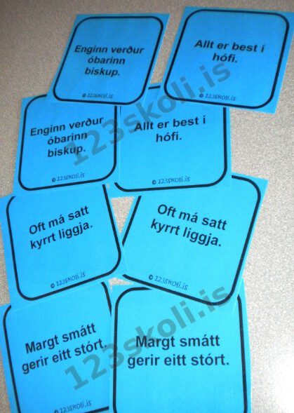Forskoðunarmynd fyrir Málshátta samstæðuspil