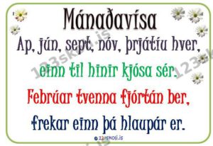 Forskoðunarmynd fyrir Mánaðavísan