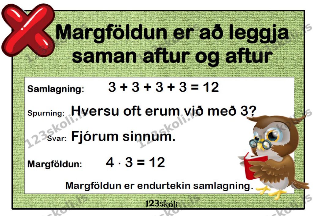Forskoðunarmynd fyrir Margföldun
