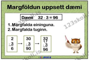 Forskoðunarmynd fyrir Margföldun – uppsett dæmi