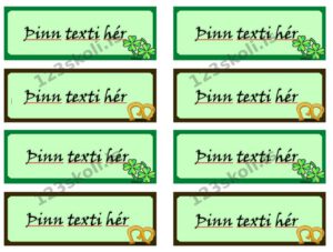 Forskoðunarmynd fyrir Merkimiðar – Lukkumiðar   Þinn texti / tvær stærðir