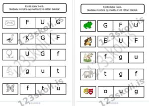 Forskoðunarmynd fyrir Mynd og stafur  F – U – G