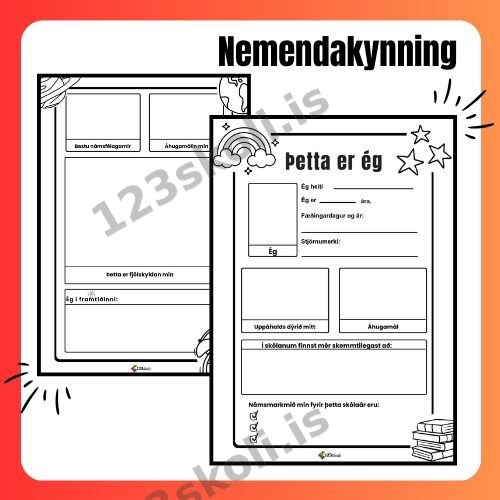 Forskoðunarmynd fyrir Nemendakynning – Þetta er ég