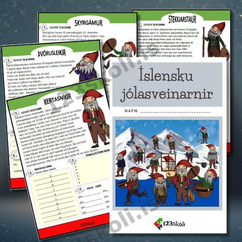 Forskoðunarmynd fyrir Íslensku jólasveinarnir – lestur og skilningur