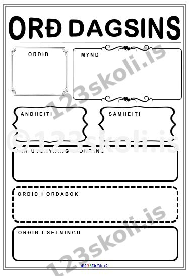 Forskoðunarmynd fyrir Orð dagsins