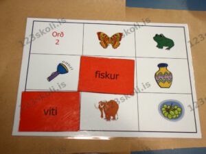 Forskoðunarmynd fyrir Orðabingó með áherslu á v og f