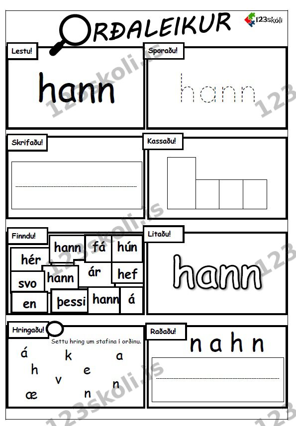 Forskoðunarmynd fyrir Orðaleikur – HANN