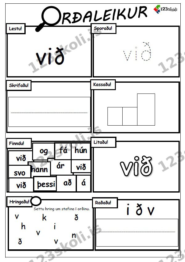 Forskoðunarmynd fyrir Orðaleikur – VIÐ