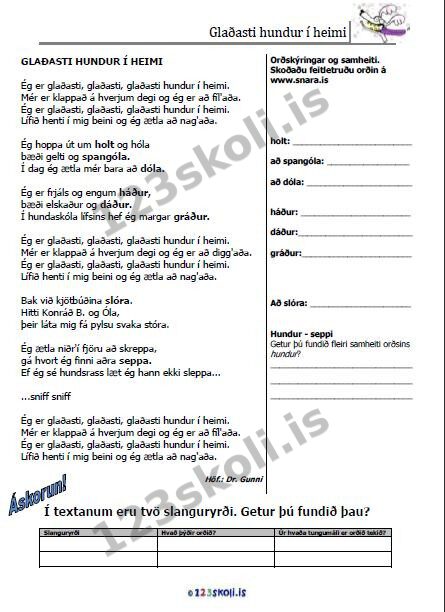 Forskoðunarmynd fyrir Orðarýni – Glaðasti hundur í heimi