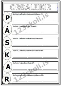 Forskoðunarmynd fyrir Páskalegur orðaleikur