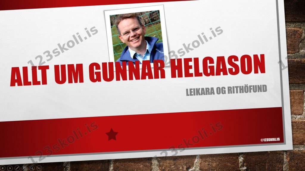 Forskoðunarmynd fyrir Rafglærur um höfundinn Gunnar Helgason