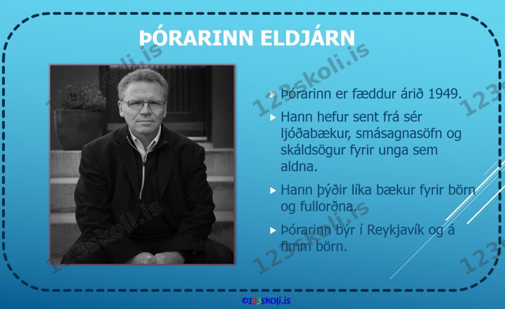 Forskoðunarmynd fyrir Rafglærur um höfundinn Þórarin Eldjárn