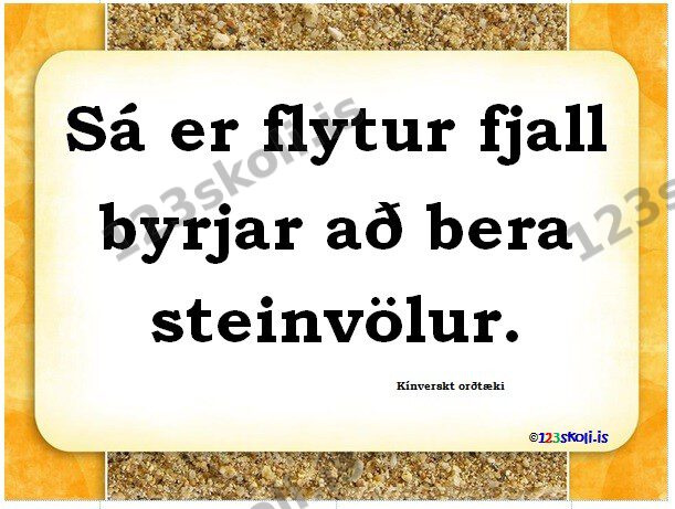 Forskoðunarmynd fyrir Sá er flytur fjall byrjar að bera steinvölur