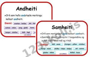 Forskoðunarmynd fyrir Samheiti og andheiti