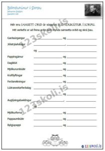 Forskoðunarmynd fyrir Samsett orð og Orðarugl