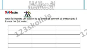 Forskoðunarmynd fyrir Sérnöfn og samnöfn