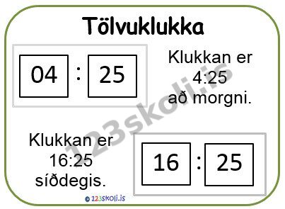 Forskoðunarmynd fyrir Skífuklukka og tölvuklukka