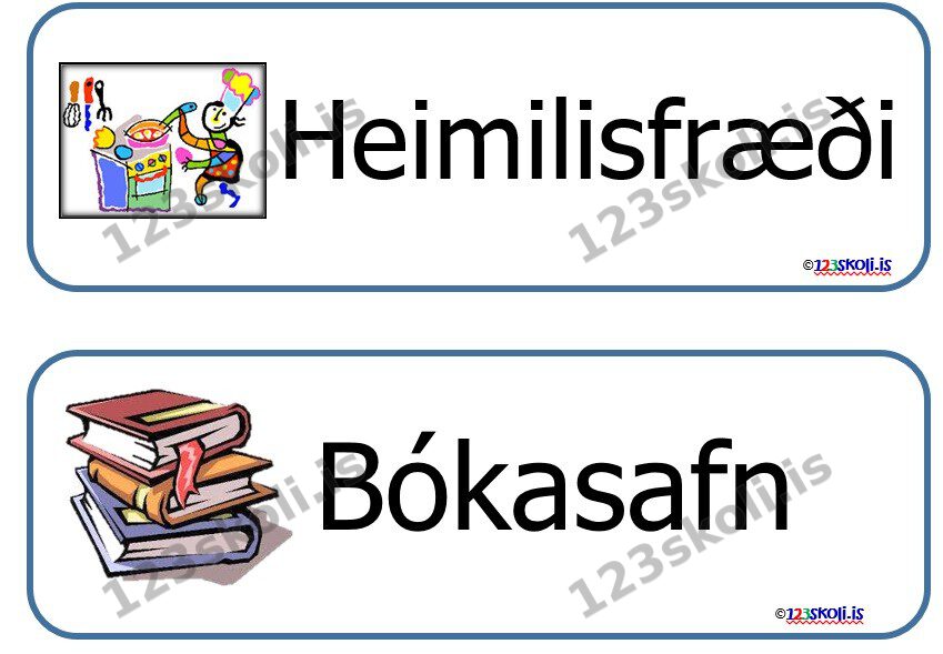 Forskoðunarmynd fyrir Sjónrænt skipulag – Grunnskóli / stundatafla