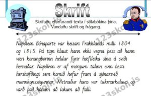 Forskoðunarmynd fyrir Skriftaræfing – Napóleon Bónaparte