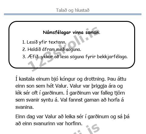 Forskoðunarmynd fyrir Sögulok – verkefni 3