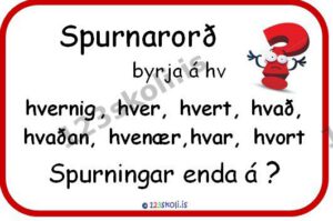Forskoðunarmynd fyrir Spurnarorð