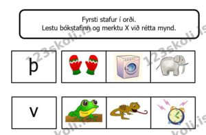 Forskoðunarmynd fyrir Stafur og mynd   Þ – V