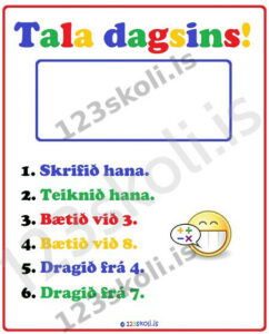 Forskoðunarmynd fyrir Tala dagsins – Yngri nemendur