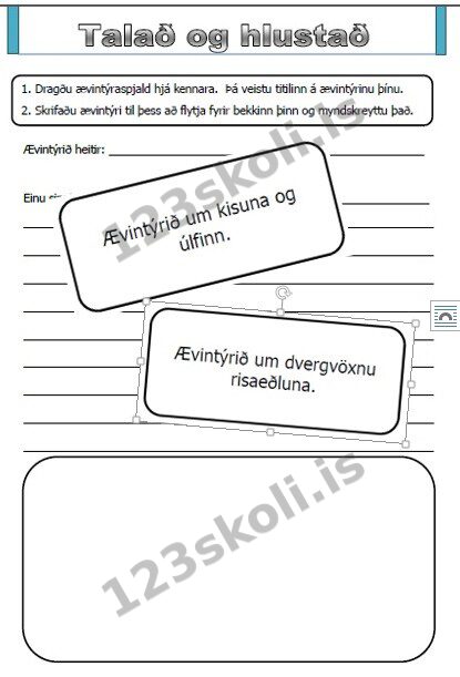 Forskoðunarmynd fyrir Talað og hlustað – Ævintýri