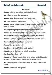 Forskoðunarmynd fyrir Talað og hlustað    Vorboðinn-samtal