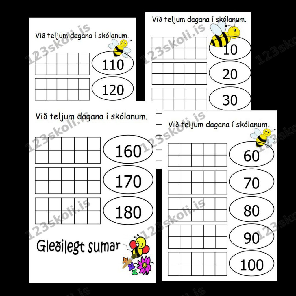 Forskoðunarmynd fyrir Dagatal – Teljum dagana í skólanum