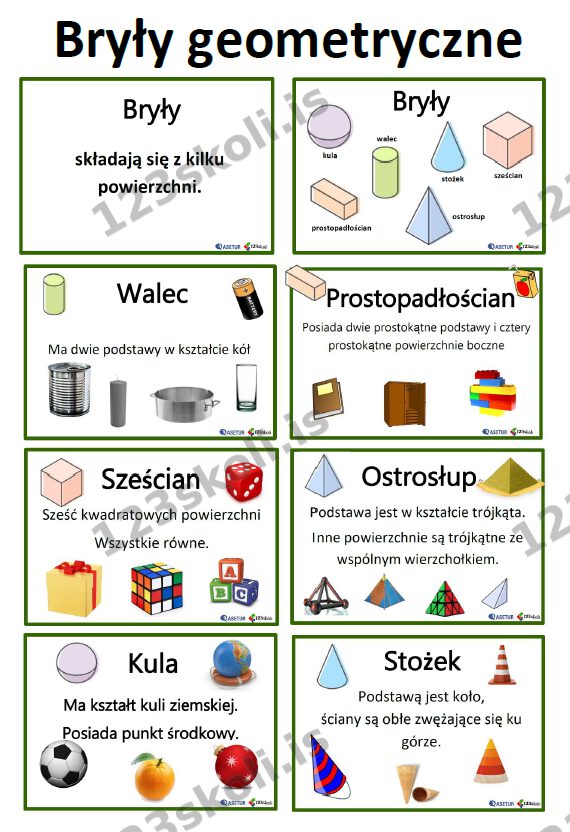 Forskoðunarmynd fyrir Þrívið form – Bryły geometryczne