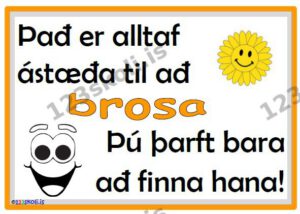 Forskoðunarmynd fyrir Það er alltaf ástæða til að brosa